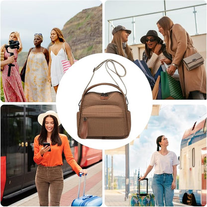 Women's Lightweight Mini Crossbody Bag with Adjustable Wide Strap