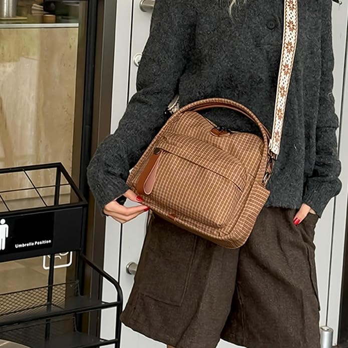 Women's Lightweight Mini Crossbody Bag with Adjustable Wide Strap
