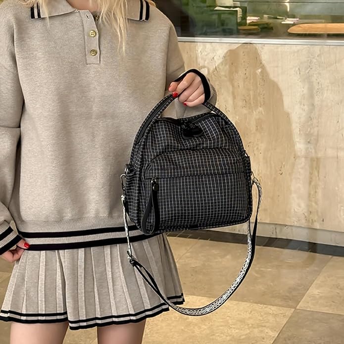 Women's Lightweight Mini Crossbody Bag with Adjustable Wide Strap